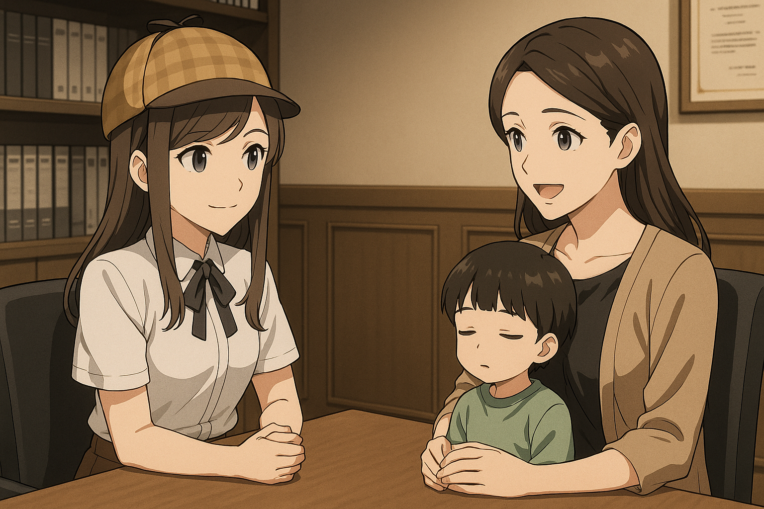 女探偵のイラスト