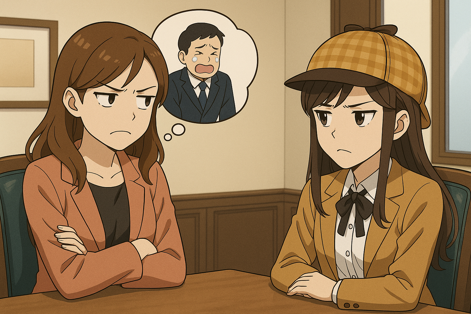 相談室のイメージ:探偵と依頼者の対話