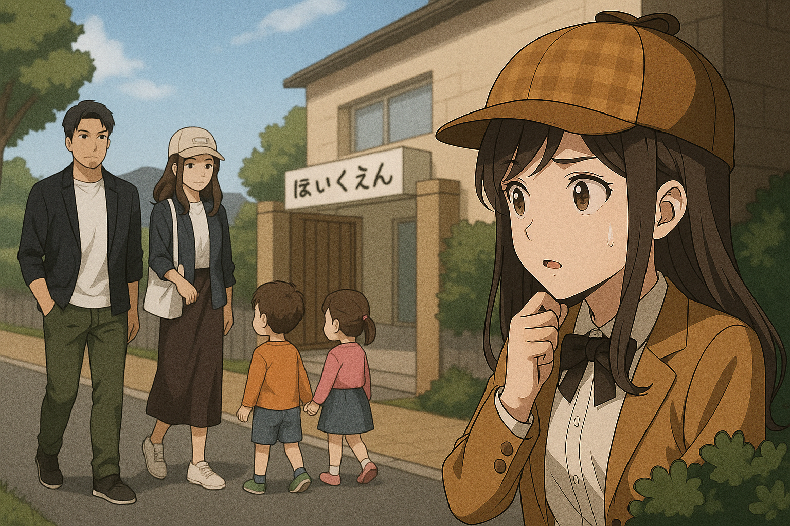 保育園に預ける様子