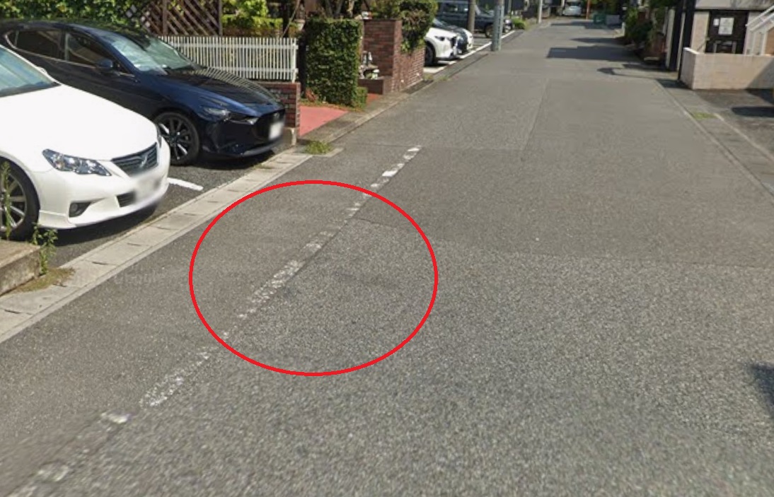 2025年9月のストリートビュー拡大:痕跡が見える地点