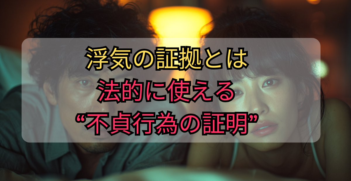 浮気の証拠とは