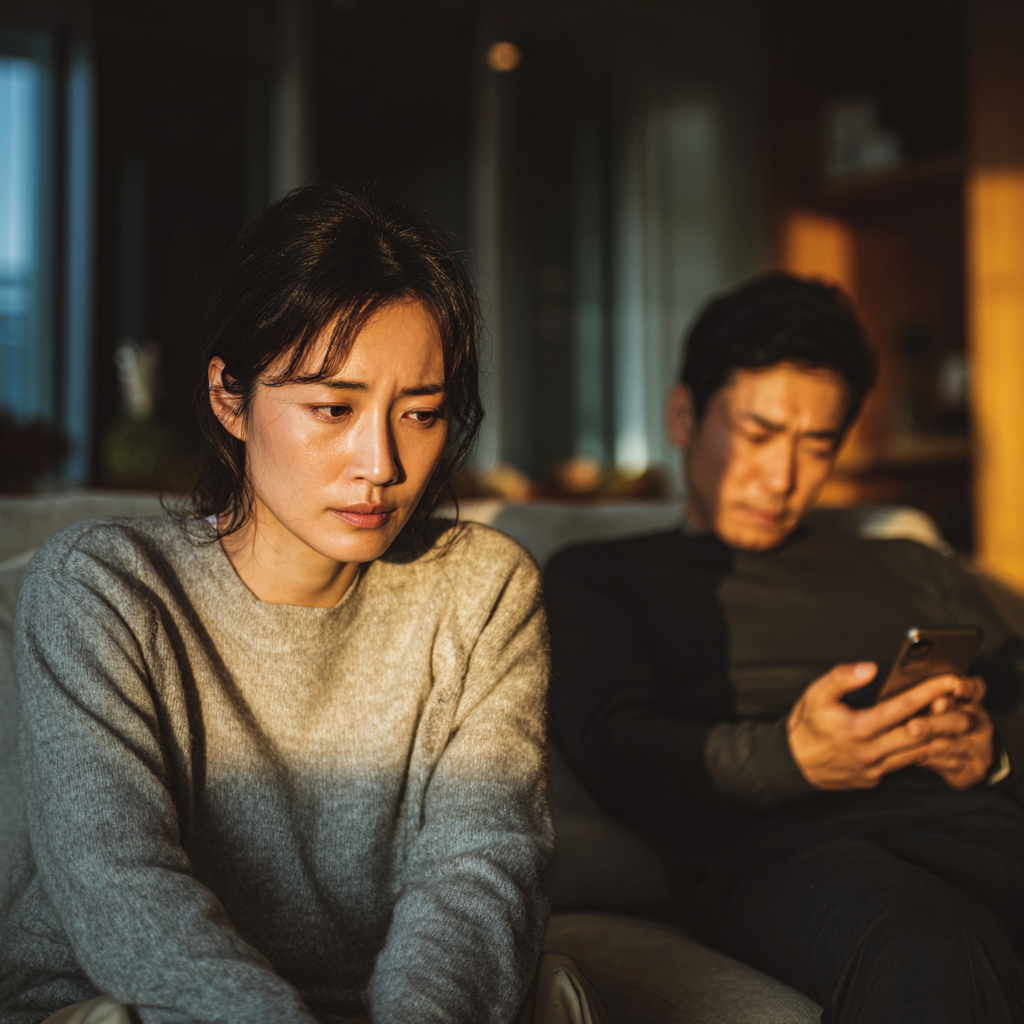 スマホの扱いが変わった夫を不審に思う妻