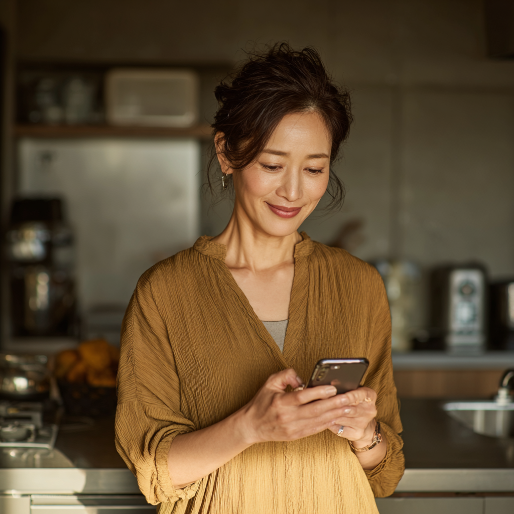 マッチングアプリを利用する妻